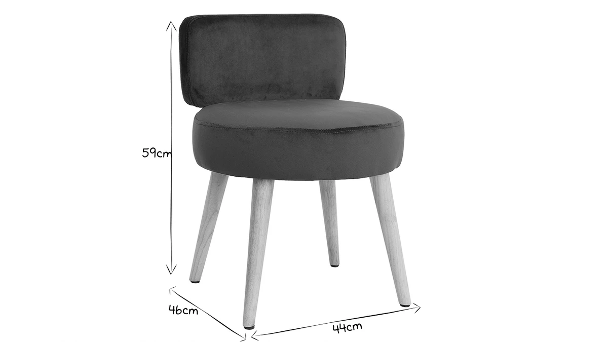 Fauteuil Design En Tissu Velours Bleu Canard Et Bois Clair TANAKA 8 Fauteuil Design En Tissu Velours Bleu Canard Et Bois Clair TANAKA – Image 6