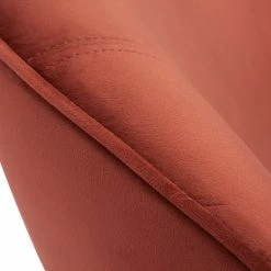 Fauteuil Design En Tissu Velours Rouge Tomette Et Métal Noir AMANITA -Canapé Soldes fauteuil design en tissu velours rouge tomette et metal noir amanita 52620 635148b6e6dba 1200 675