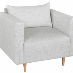 Fauteuil En Tissu Gris Clair Et Bois Clair GIADA -Canapé Soldes fauteuil en tissu gris clair et bois clair giada 51589 61f01df768382 1200 675