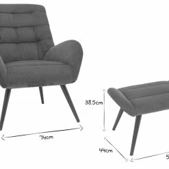 Fauteuil Et Repose-pieds Design En Tissu Velours Côtelé Vert Et Métal Noir ZOE -Canapé Soldes fauteuil et repose pieds design en tissu velours cotele vert et metal noir zoe 48651 5fd35d07ada17 1200 675