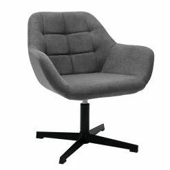 Fauteuil Pivotant Design En Tissu Effet Velours Gris Et Métal Noir DARWIN -Canapé Soldes fauteuil pivotant design en tissu effet velours gris et metal noir darwin 52266 62cbdf2cc6224 1200 675