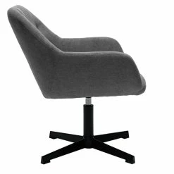 Fauteuil Pivotant Design En Tissu Effet Velours Gris Et Métal Noir DARWIN -Canapé Soldes fauteuil pivotant design en tissu effet velours gris et metal noir darwin 52266 62cbdf329a566 1200 675