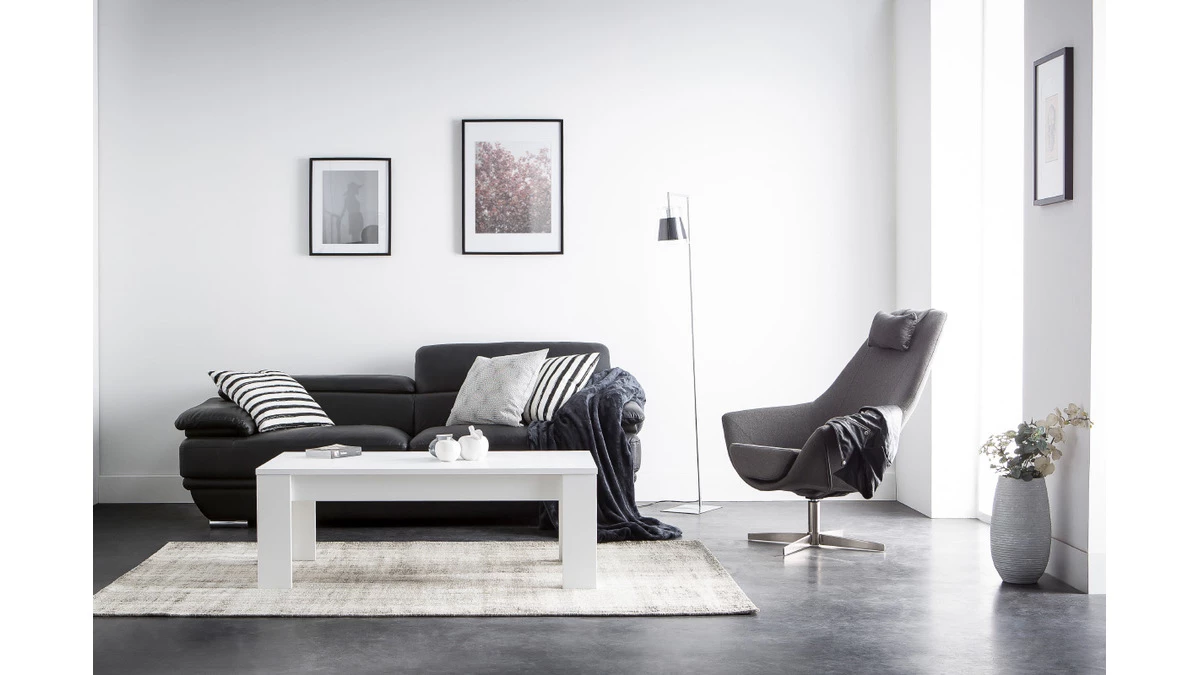 Fauteuil Pivotant Design En Tissu Gris Foncé Et Acier Chromé AMADEO 8 Fauteuil Pivotant Design En Tissu Gris Foncé Et Acier Chromé AMADEO – Image 6