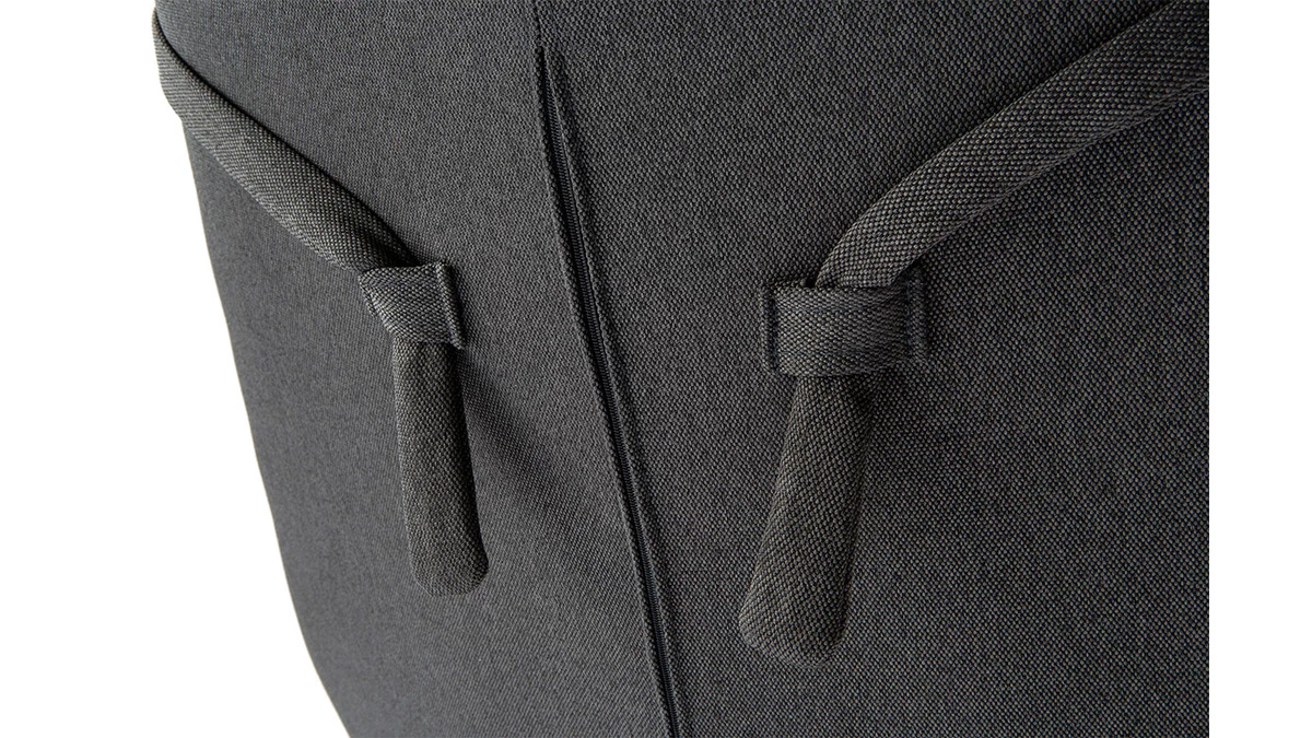 Fauteuil Pivotant Design En Tissu Gris Foncé Et Acier Chromé AMADEO 7 Fauteuil Pivotant Design En Tissu Gris Foncé Et Acier Chromé AMADEO – Image 5