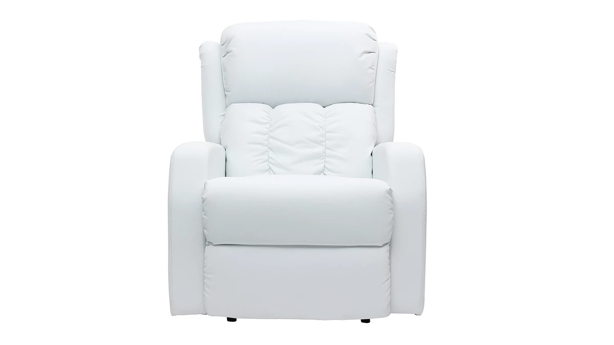 Fauteuil Relax électrique Massant Blanc GALLER 3 Fauteuil Relax électrique Massant Blanc GALLER