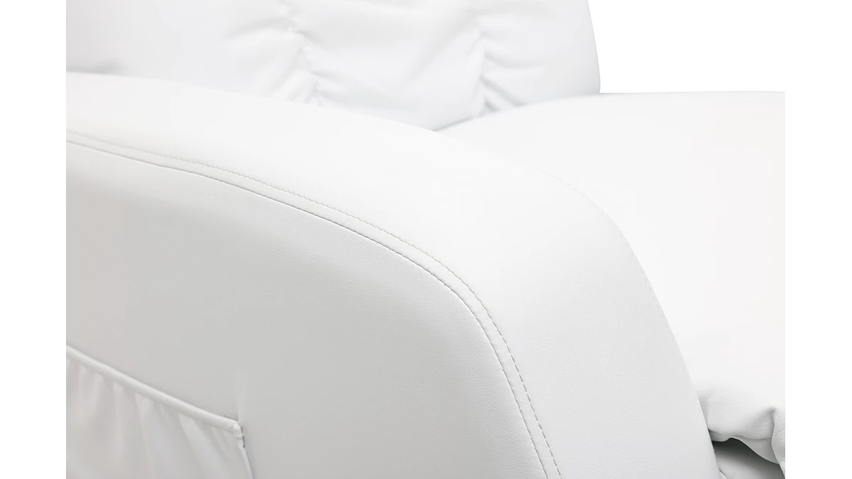 Fauteuil Relax électrique Massant Blanc GALLER 8 Fauteuil Relax électrique Massant Blanc GALLER – Image 6