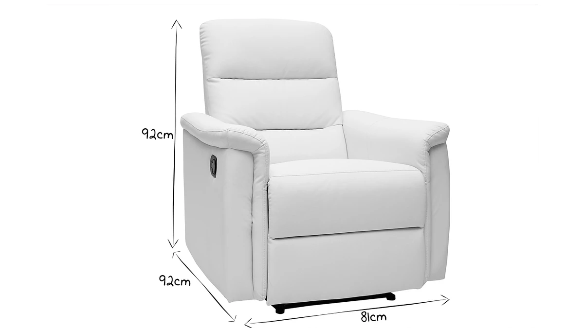 Fauteuil Relax Manuel Blanc MANDALA 9 Fauteuil Relax Manuel Blanc MANDALA – Image 7