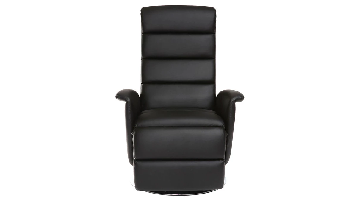 Fauteuil Relax Manuel Noir NELSON 3 Fauteuil Relax Manuel Noir NELSON
