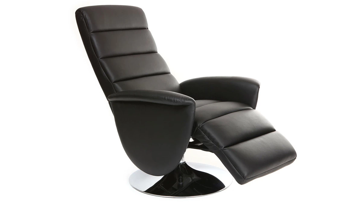 Fauteuil Relax Manuel Noir NELSON 5 Fauteuil Relax Manuel Noir NELSON – Image 3