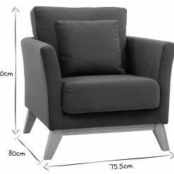 Fauteuil Scandinave Déhoussable En Tissu Effet Velours Kaki Et Bois Clair OSLO -Canapé Soldes fauteuil scandinave dehoussable en tissu effet velours kaki et bois clair oslo 49042 60071660afa2c 1200 675