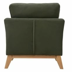 Fauteuil Scandinave Déhoussable En Tissu Effet Velours Kaki Et Bois Clair OSLO -Canapé Soldes fauteuil scandinave dehoussable en tissu effet velours kaki et bois clair oslo 49042 6320859222cab 1200 675