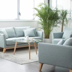 Fauteuil Scandinave Déhoussable En Tissu Vert Lagon Et Bois Clair OSLO -Canapé Soldes fauteuil scandinave dehoussable en tissu vert lagon et bois clair oslo 41595 5bdc385581b06 1200 675