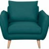 Fauteuil Scandinave En Tissu Bleu Paon Et Bois Clair CREEP -Canapé Soldes fauteuil scandinave en tissu bleu paon et bois clair creep 51599 61eed61a0c0ed 1200 675