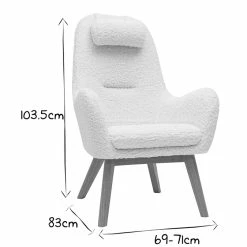 Fauteuil Scandinave En Tissu Effet Peau De Mouton Blanc Et Bois Clair MANIA -Canapé Soldes fauteuil scandinave en tissu effet peau de mouton blanc et bois clair mania 51930 62d51343bdf4a 1200 675