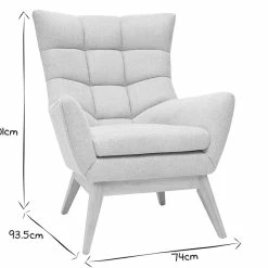 Fauteuil Scandinave En Tissu Effet Velours Texturé Gris Clair Et Bois Clair BRODY -Canapé Soldes fauteuil scandinave en tissu effet velours texture gris clair et bois clair brody 48369 5f4f701e7b31d 1200 675