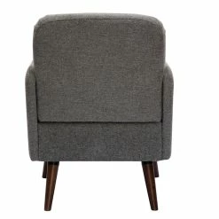Fauteuil Scandinave En Tissu Effet Velours Texturé Gris Et Bois Foncé ISKO -Canapé Soldes fauteuil scandinave en tissu effet velours texture gris et bois fonce isko 52654 6329b7045c4f4 1200 675