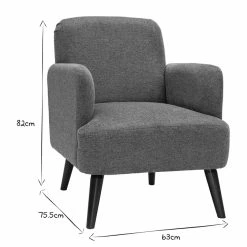 Fauteuil Scandinave En Tissu Effet Velours Texturé Gris Et Bois Foncé ISKO -Canapé Soldes fauteuil scandinave en tissu effet velours texture gris et bois fonce isko 52654 632b2fcb8f0b9 1200 675