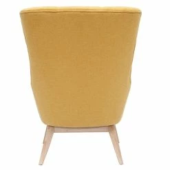 Fauteuil Scandinave En Tissu Effet Velours Texturé Jaune Moutarde Et Bois Clair BRODY -Canapé Soldes fauteuil scandinave en tissu effet velours texture jaune moutarde et bois clair brody 49575 611d30d520cb0 1200 675