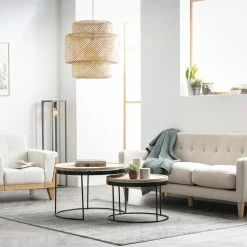 Fauteuil Scandinave En Tissu Gris Et Bois Clair FJORD -Canapé Soldes fauteuil scandinave en tissu gris et bois clair fjord 51270 6242de5f2428b 1200 675