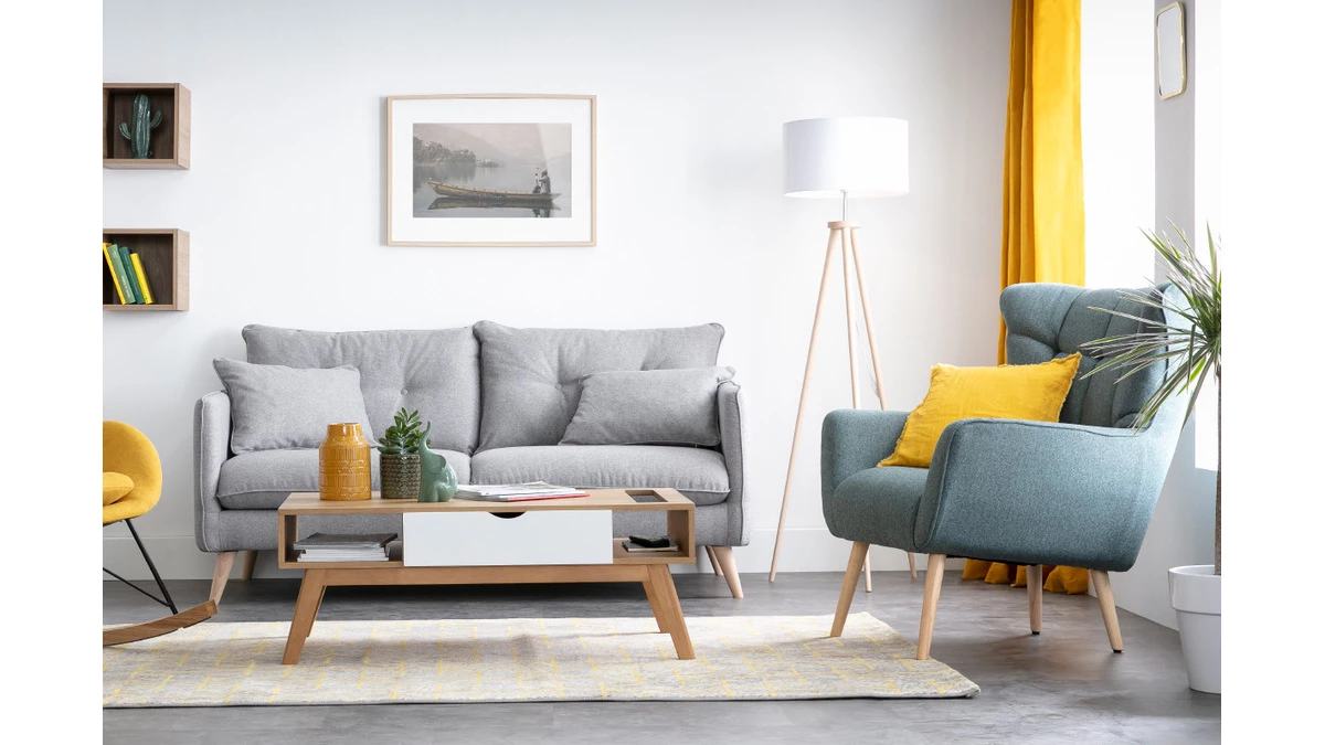 Fauteuil Scandinave En Tissu Vert Et Bois Clair AVERY - Miliboo & Stéphane Plaza 8 Fauteuil Scandinave En Tissu Vert Et Bois Clair AVERY - Miliboo & Stéphane Plaza – Image 6