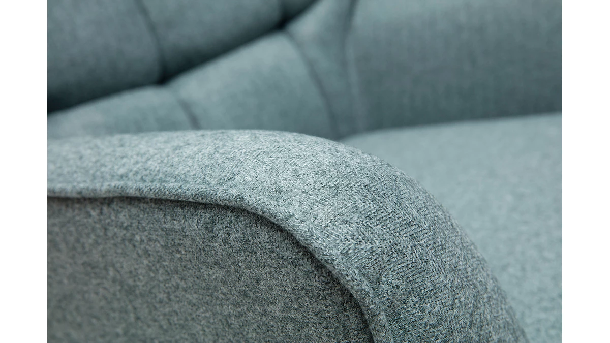 Fauteuil Scandinave En Tissu Vert Et Bois Clair AVERY - Miliboo & Stéphane Plaza 7 Fauteuil Scandinave En Tissu Vert Et Bois Clair AVERY - Miliboo & Stéphane Plaza – Image 5