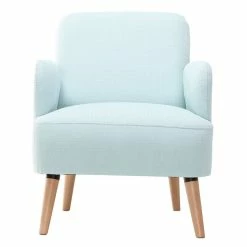 Fauteuil Scandinave Menthe à L'eau Et Bois Clair ISKO