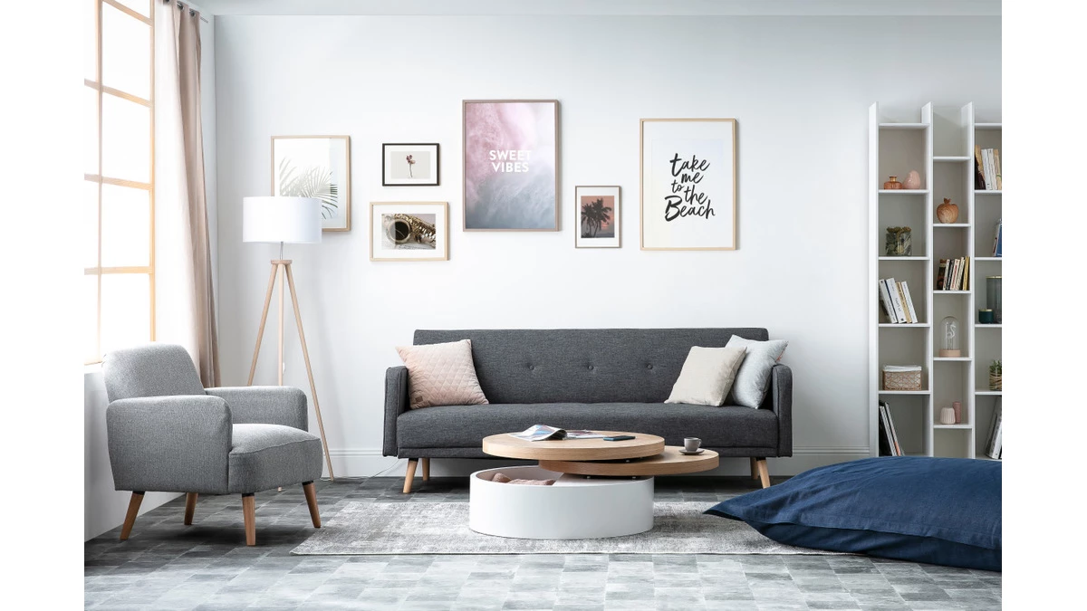 Fauteuil Scandinave Menthe à L'eau Et Bois Clair ISKO 7 Fauteuil Scandinave Menthe à L'eau Et Bois Clair ISKO – Image 5