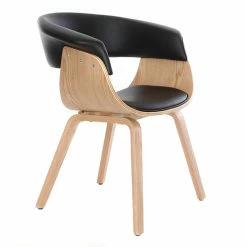 Fauteuil Scandinave Noir Et Bois Clair OKTAV -Canapé Soldes fauteuil scandinave noir et bois clair oktav 42640 5bbcc6bab0908 1200 675