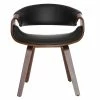 Fauteuil Scandinave Noir Et Bois Foncé Noyer ARAMIS -Canapé Soldes fauteuil scandinave noir et bois fonce noyer aramis 42638 5bb37456598bd 1200 675