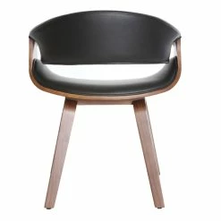 Fauteuil Scandinave Noir Et Bois Foncé Noyer ARAMIS -Canapé Soldes fauteuil scandinave noir et bois fonce noyer aramis 42638 5bb37456b5928 1200 675