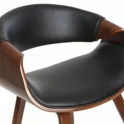 Fauteuil Scandinave Noir Et Bois Foncé Noyer ARAMIS -Canapé Soldes fauteuil scandinave noir et bois fonce noyer aramis 42638 5bb37456cd1ab 1200 675