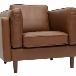 Fauteuil Vintage Cuir Marron BRADLEY -Canapé Soldes fauteuil vintage cuir marron bradley 50932 620e1e4c2650e 1200 675