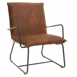 Canapé Soldes -Canapé Soldes fauteuil vintage marron et metal noir mercy 43573 5bb3749d16232 1200 675