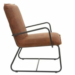 Fauteuil Vintage Marron Et Métal Noir MERCY -Canapé Soldes fauteuil vintage marron et metal noir mercy 43573 5bb3749d2ec65 1200 675