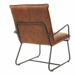 Fauteuil Vintage Marron Et Métal Noir MERCY -Canapé Soldes fauteuil vintage marron et metal noir mercy 43573 5bb3749d4a203 1200 675