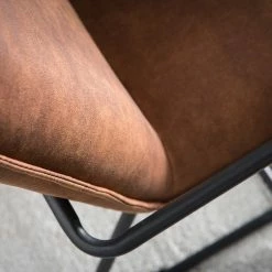 Fauteuil Vintage Marron Et Métal Noir MERCY -Canapé Soldes fauteuil vintage marron et metal noir mercy 43573 5bb3749dab331 1200 675