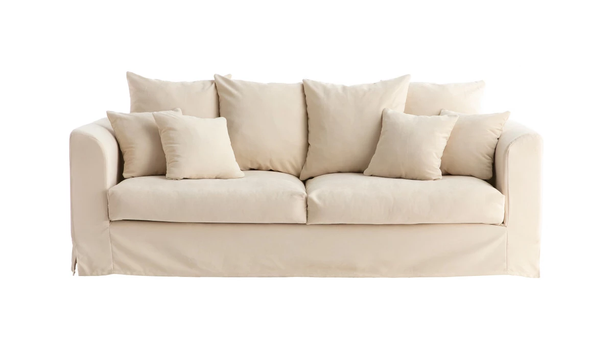 Housse De Canapé En Tissu écru FEVER HOUSSE 3 Housse De Canapé En Tissu écru FEVER HOUSSE