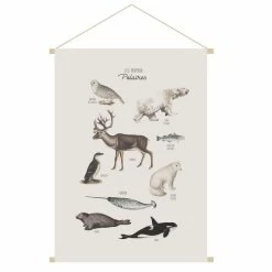 Kakemono Enfant Illustration Animaux Polaires L40 X L60 Cm POLAR