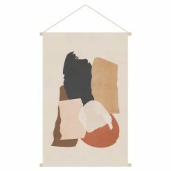 Kakémono Motif Abstrait Sur Fond Beige L40 Cm SAFI