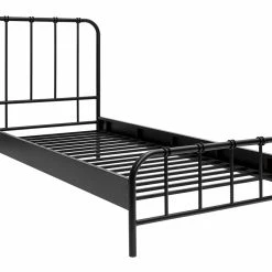 Lit 1 Place 90x190 Cm En Métal Noir AUGUSTE -Canapé Soldes lit 1 place 90x190 cm en metal noir auguste 50485 61c4ac9af3325 1200 675