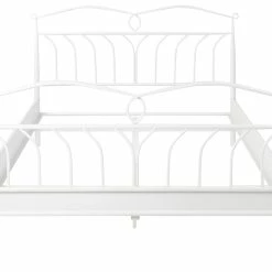 Lit 2 Places 140x200 Cm En Métal Blanc NOTTE