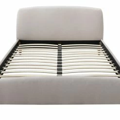 Lit 2 Places 140x200 Cm En Tissu Beige NIELS