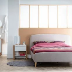 Lit 2 Places 140x200 Cm En Tissu Gris NIELS 10 Lit 2 Places 140x200 Cm En Tissu Gris NIELS -Canapé Soldes lit 2 places 140x200 cm en tissu gris niels 43023 5c52e311f0662 1200 675