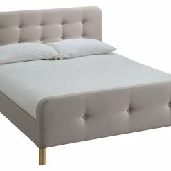 Lit 2 Places 160x200cm En Tissu Beige Capitonné HOLSEN -Canapé Soldes lit 2 places 160x200cm en tissu beige capitonne holsen 42097 5bbcc68fd69f2 1200 675