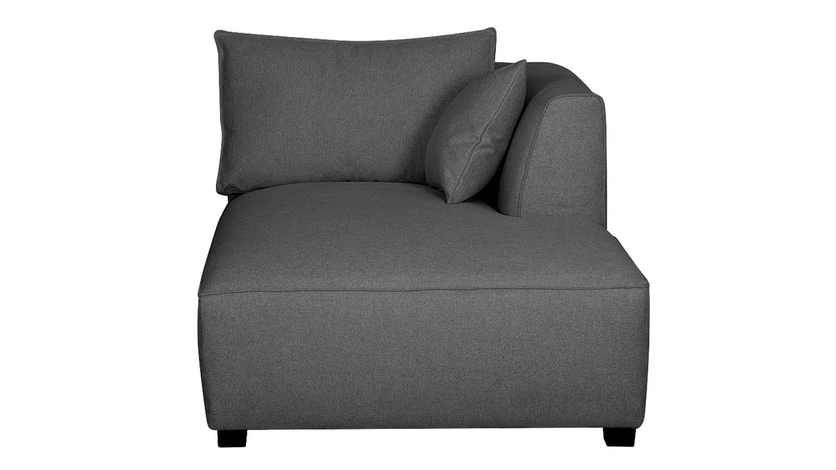 Méridienne Angle Droit En Tissu Gris Anthracite PLURIEL 5 Méridienne Angle Droit En Tissu Gris Anthracite PLURIEL – Image 3