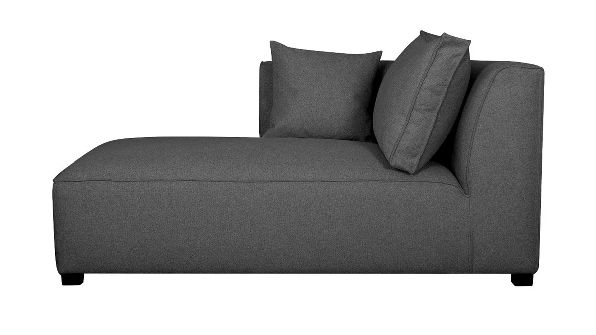 Méridienne Angle Gauche En Tissu Gris Anthracite PLURIEL 3 Méridienne Angle Gauche En Tissu Gris Anthracite PLURIEL