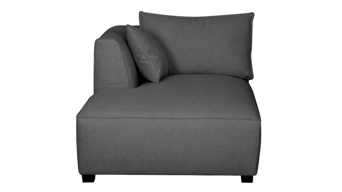 Méridienne Angle Gauche En Tissu Gris Anthracite PLURIEL 5 Méridienne Angle Gauche En Tissu Gris Anthracite PLURIEL – Image 3