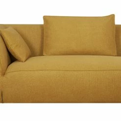 Module D'angle Gauche Pour Canapé En Tissu Jaune Cumin PLURIEL