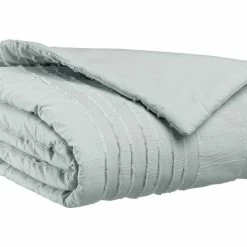 Plaid En Coton Gris Perle 120 X 180 Cm DOU