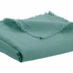Plaid En Lin Bleu Glacier 130 X 180 Cm LINEN